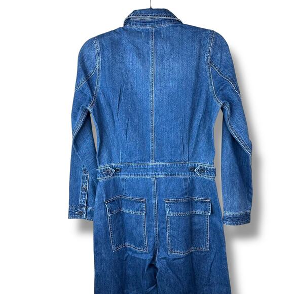 Madewell NWT Dewitt Wash Zip Front Iconic Utility Coverall Denim Jumpsuit XS - Picture 8 of 15
